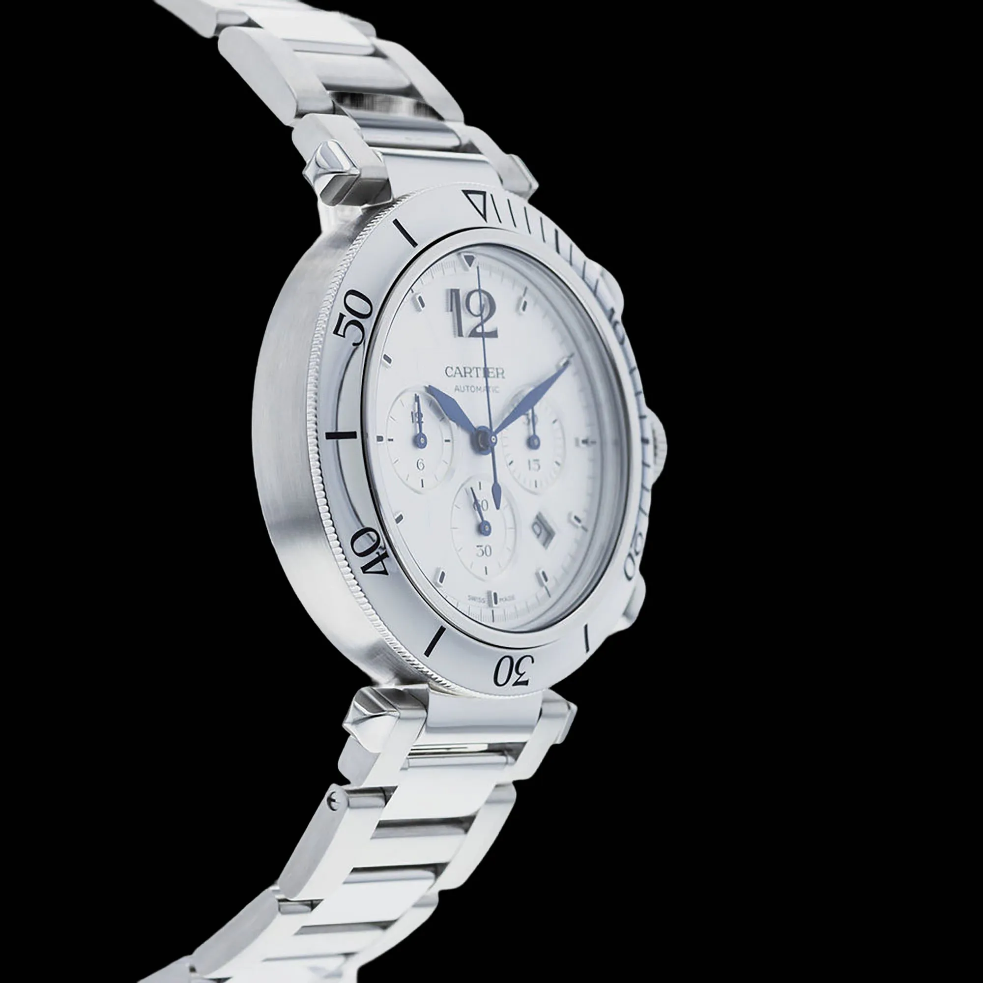 Cartier Pasha 41mm Stainless steel White 3