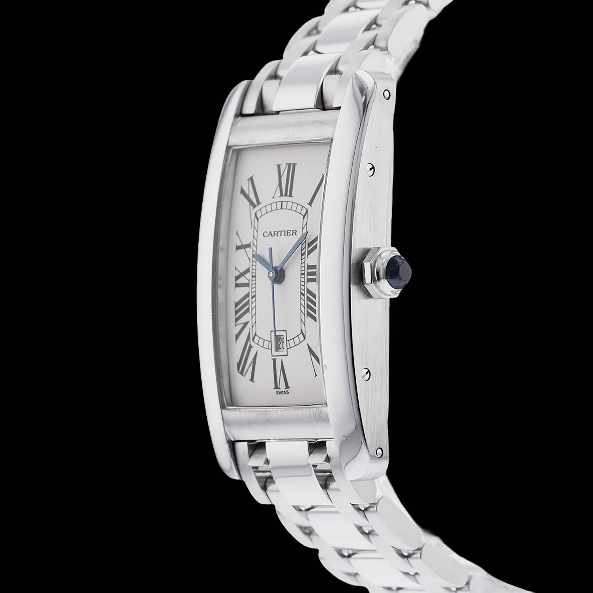 Cartier American Tank 23mm White gold White 1