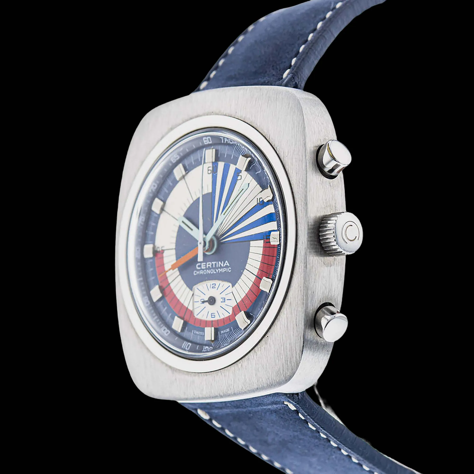 Certina Chronolympic 39mm Stainless steel Blue 1