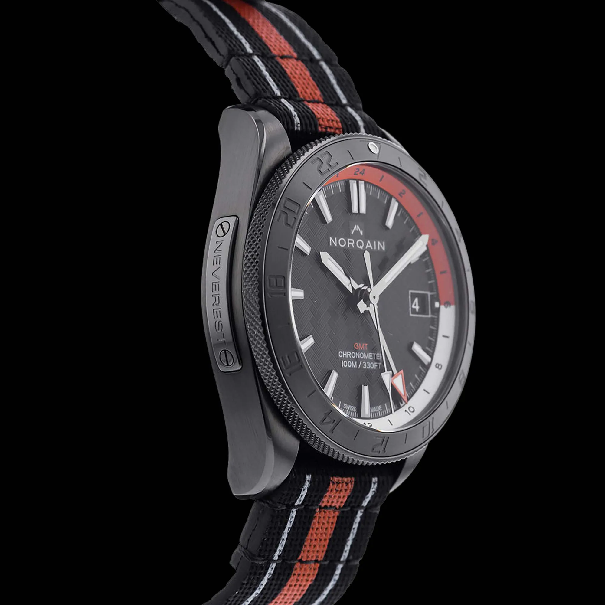 Norqain Adventure Neverest GMT 41mm Black DLC Black 3