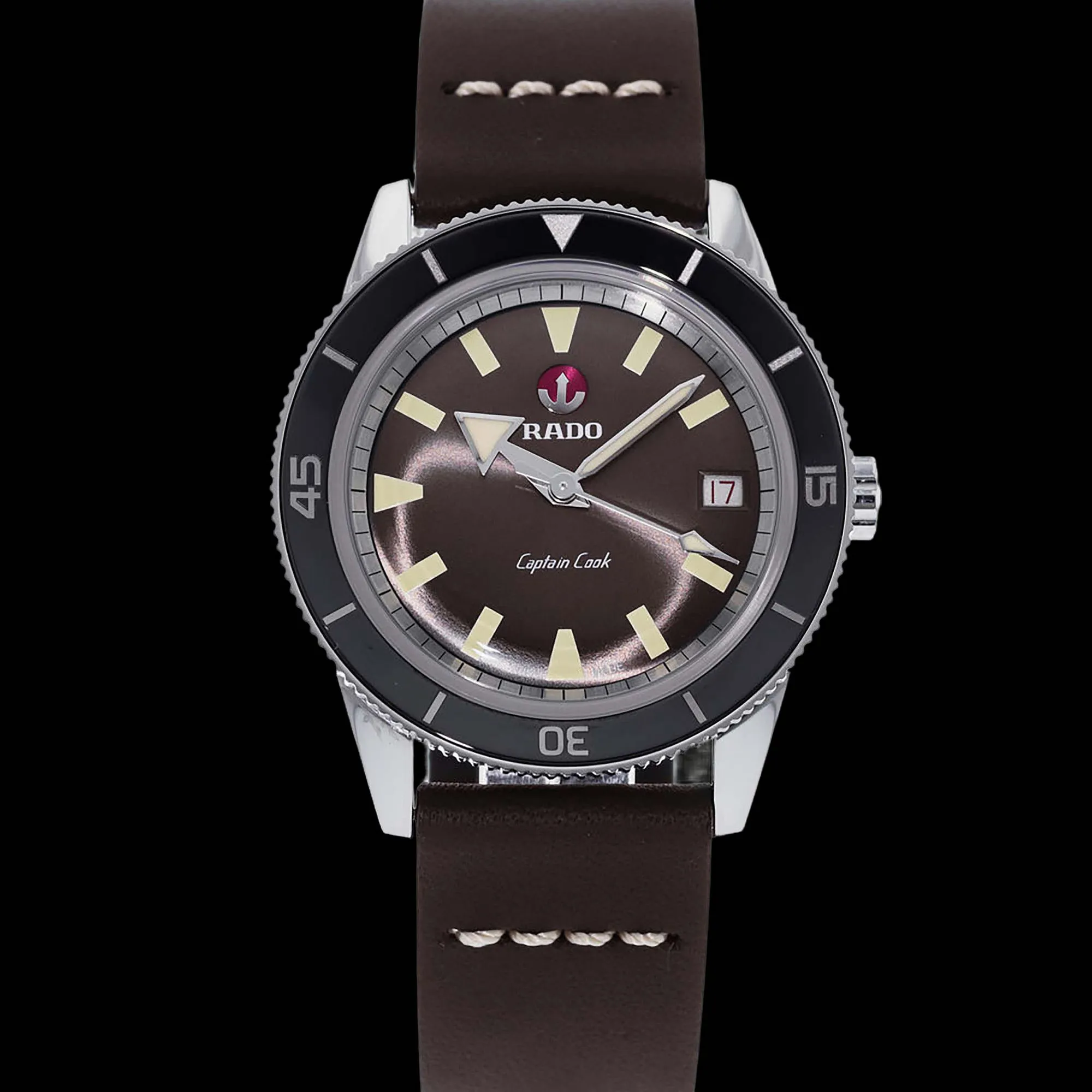 Rado Captain Cook 37mm Stainless steel Brown