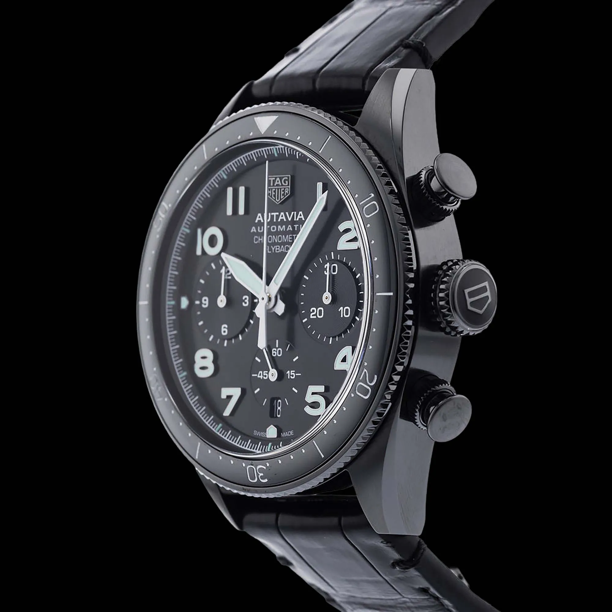 TAG Heuer Autavia 42mm Stainless steel and PVD Black 1