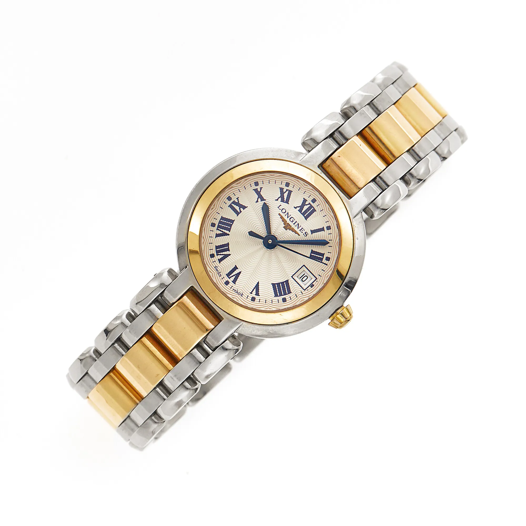 Longines PrimaLuna 30mm Rose gold and Stainless steel White