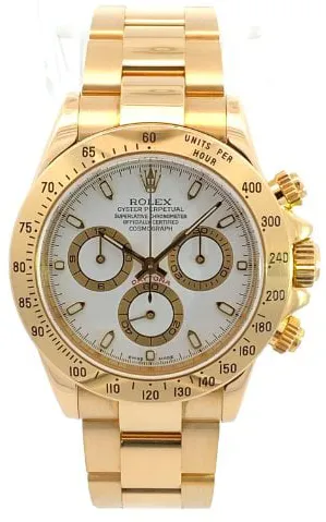 Rolex Daytona 116528 40mm Yellow gold White