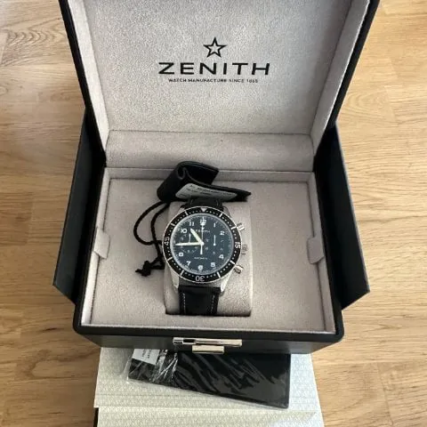 Zenith Pilot 03.2240.4069/21.C774 43mm Stainless steel Black