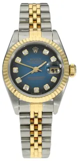 Rolex Lady-Datejust 69173 Yellow gold and Stainless steel Blue