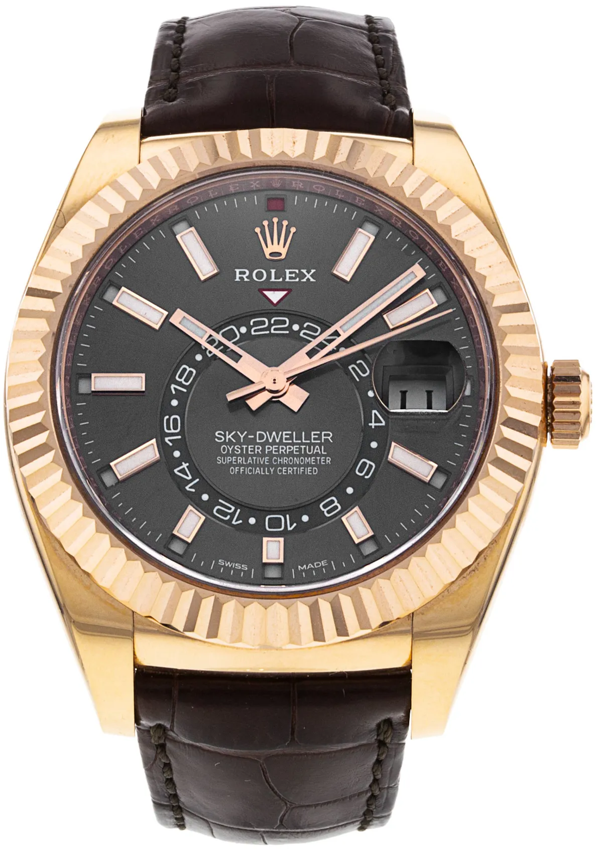 Rolex Sky-Dweller 326135 42mm Rose gold •