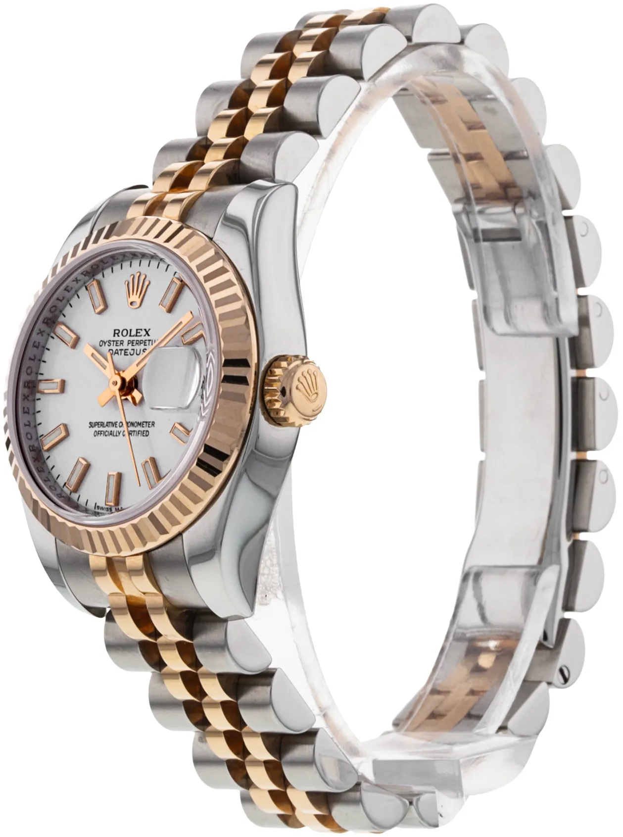 Rolex Lady-Datejust 179171 26mm Rose gold and Stainless steel White Baton 1