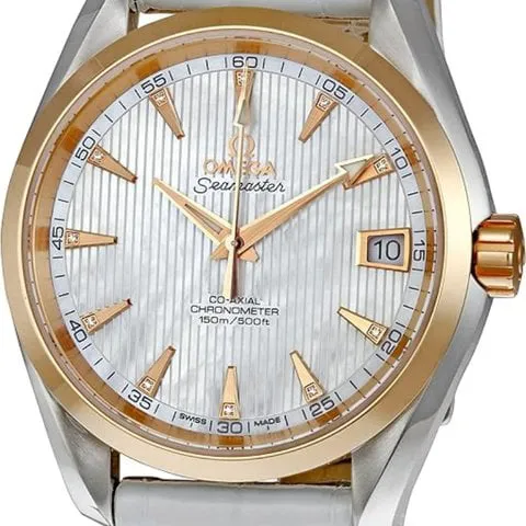 Omega Aqua Terra 231.23.39.21.55.001 Yellow gold and Stainless steel White