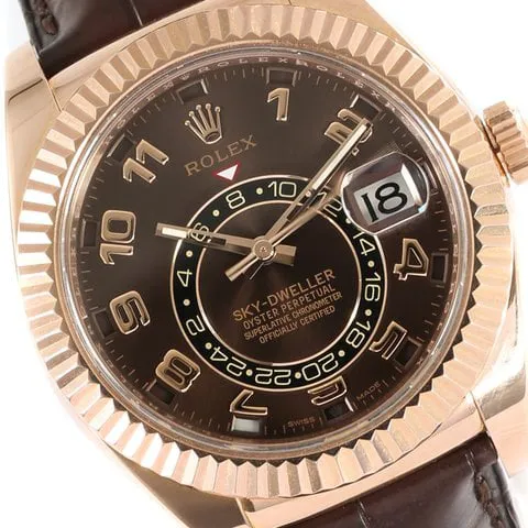 Rolex Sky-Dweller 326135 42mm Rose gold Brown