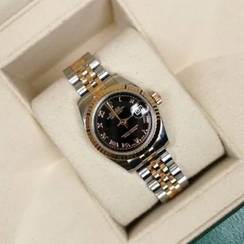 Rolex Lady-Datejust 179171 26mm Yellow gold and Stainless steel Black