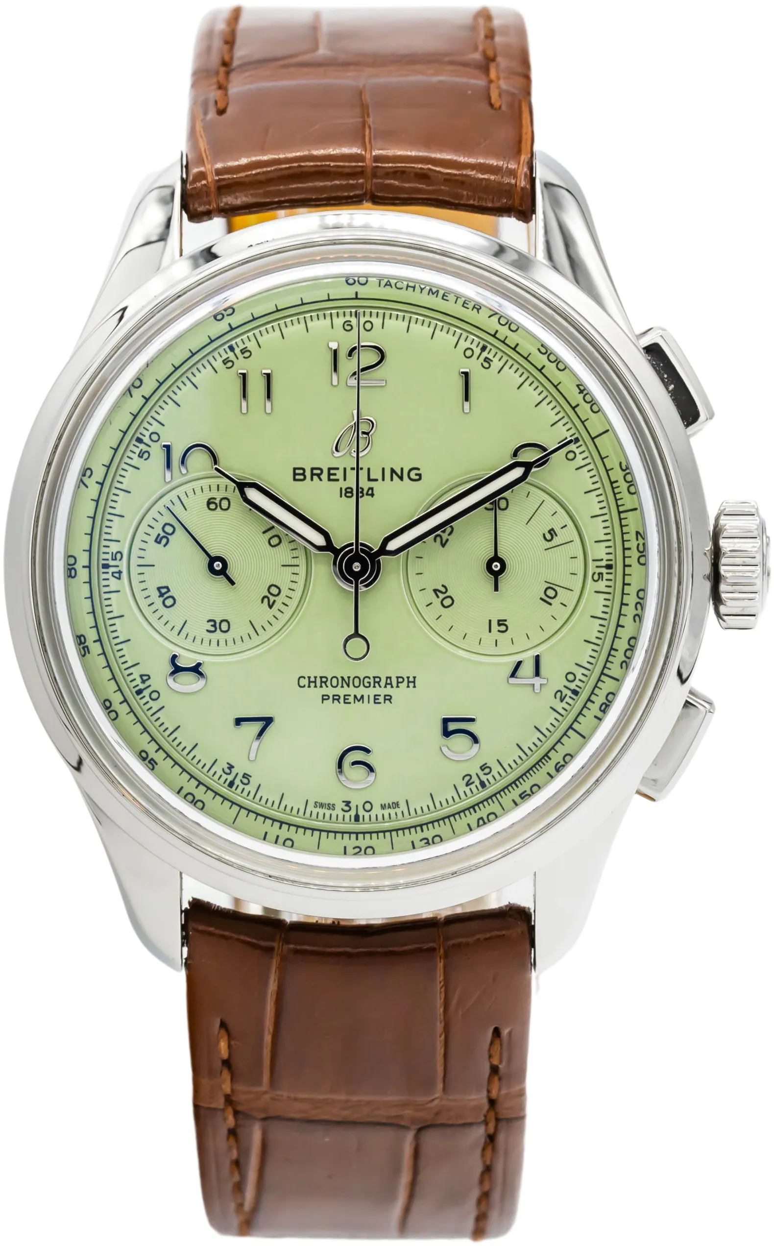 Breitling Premier AB0930 40mm Stainless steel Green Arabic