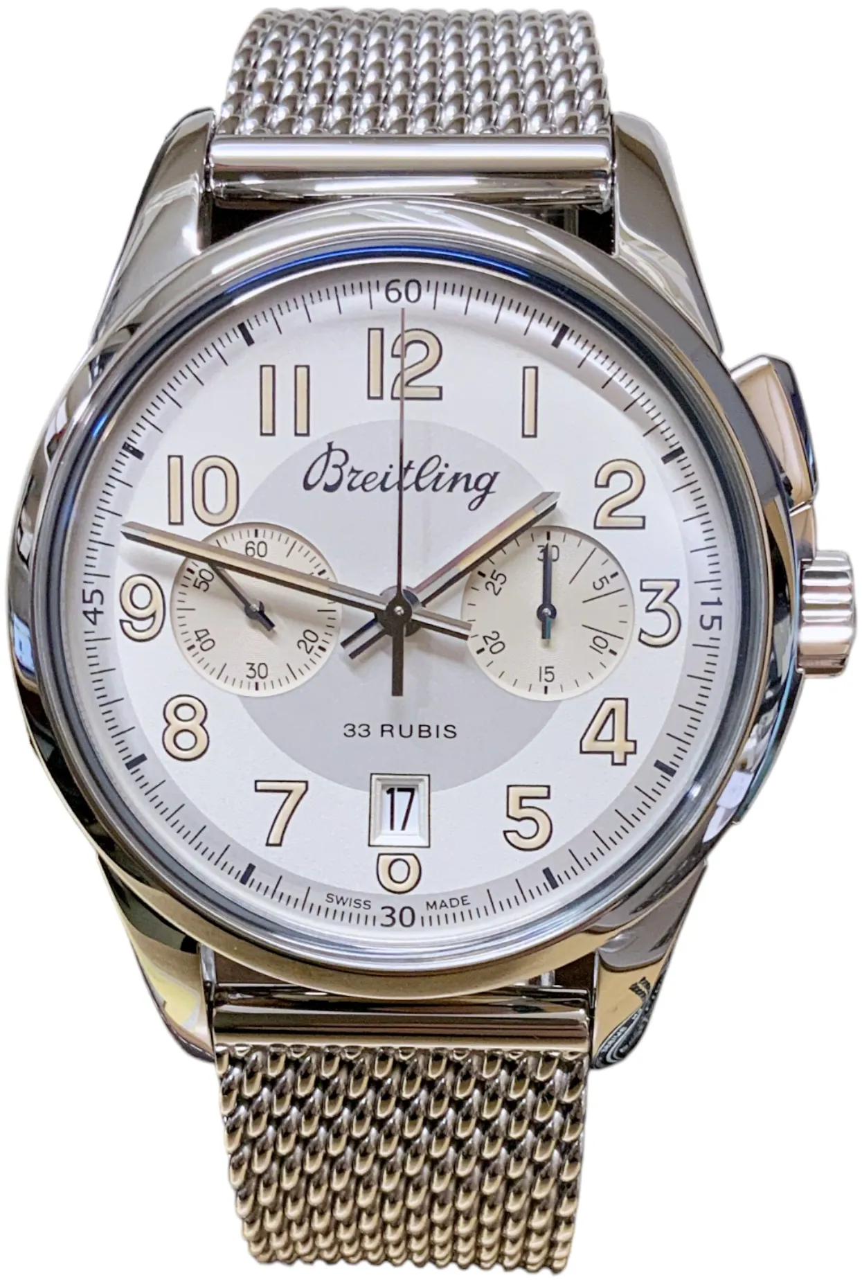 Breitling Transocean AB1411 43mm Stainless steel Silver