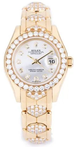 Rolex Pearlmaster 69298 29mm Yellow gold White