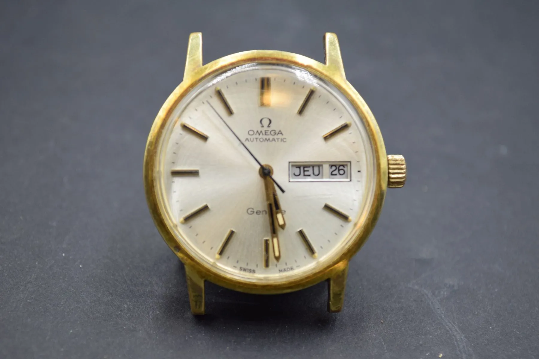 Omega 166.0117 35mm Gold-plated White 1