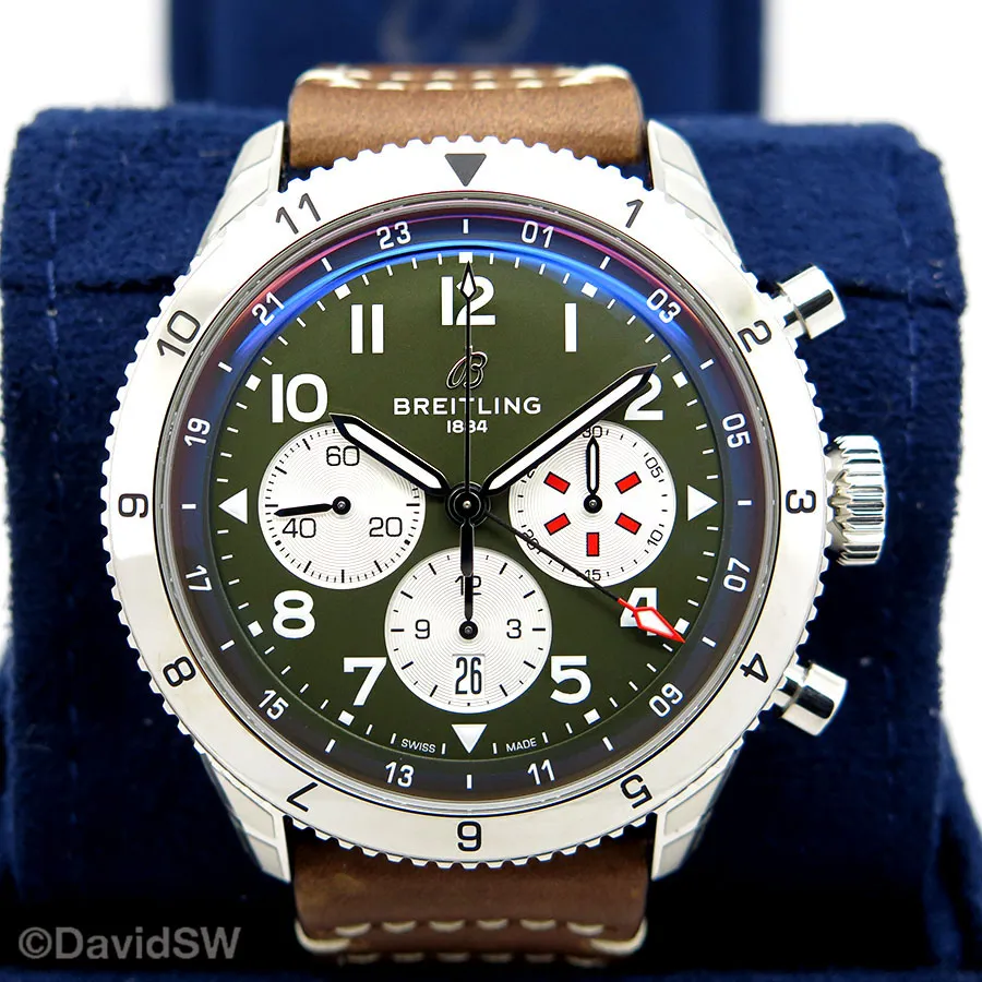 Breitling Aviator 8 AB04452A1L1X1 46mm Stainless steel Green 2