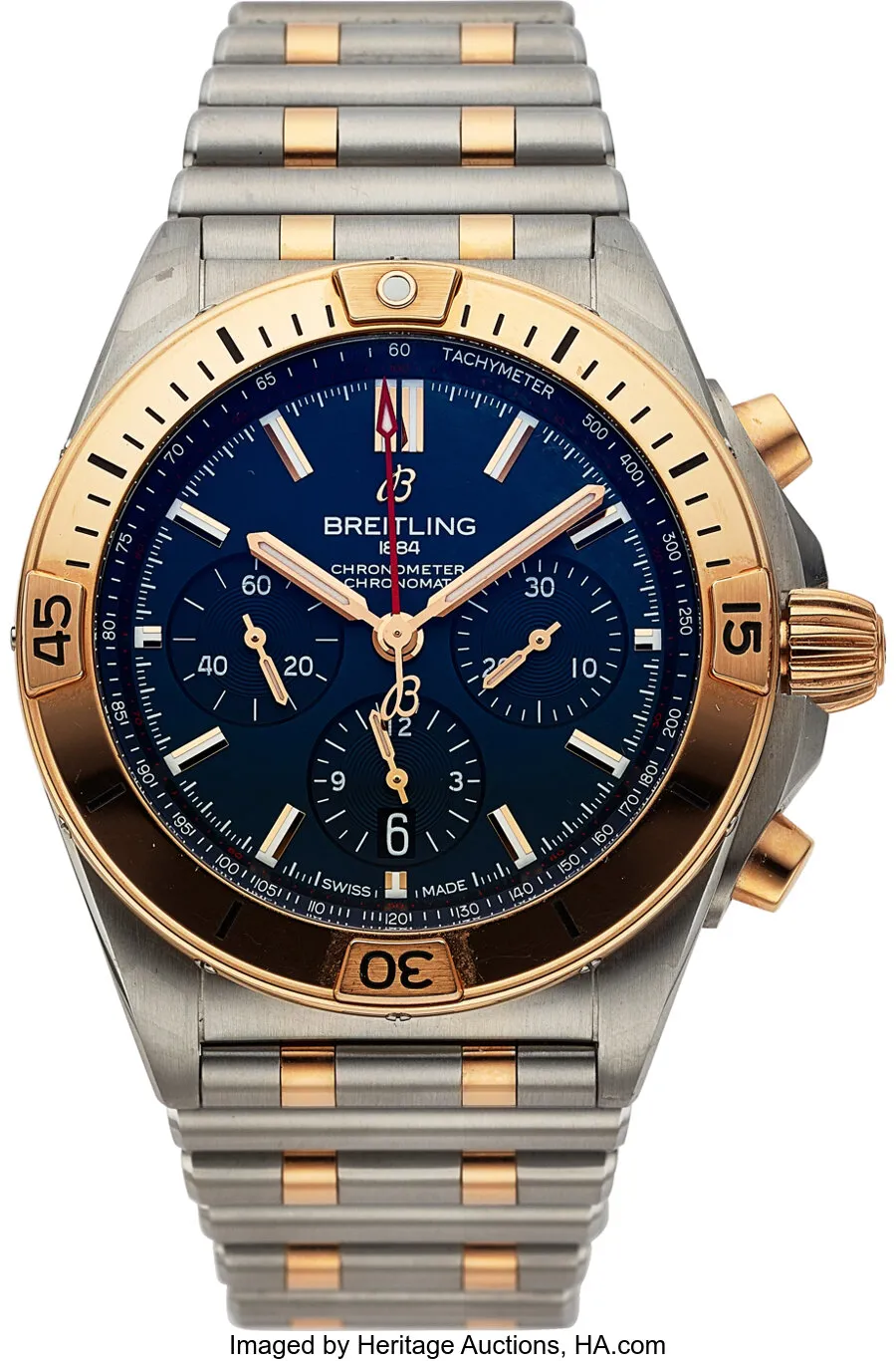 Breitling Chronomat 44mm Rose gold and Stainless steel Blue