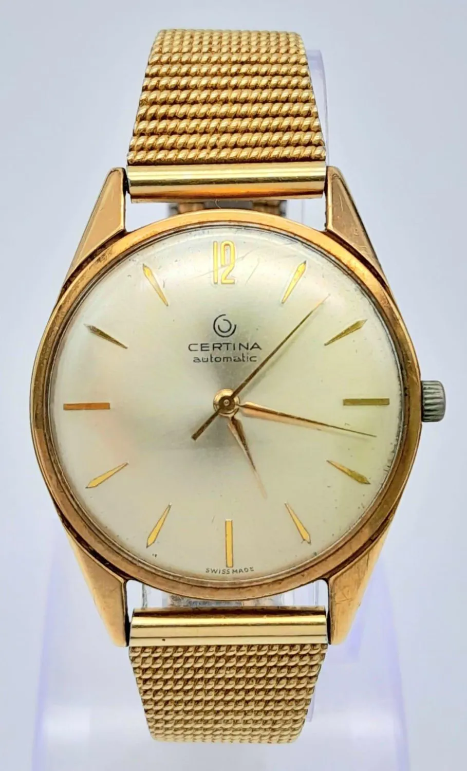 Certina 34mm Yellow gold Silver