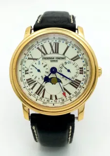 Frédérique Constant Business Timer 40mm Gilt-metal White