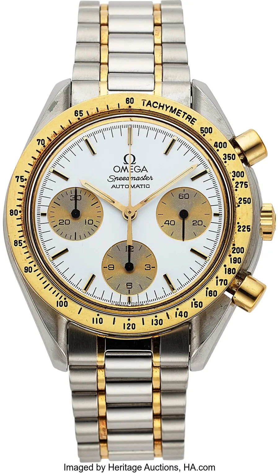 Omega Speedmaster 175.00.33 39mm Yellow gold and Stainless steel White