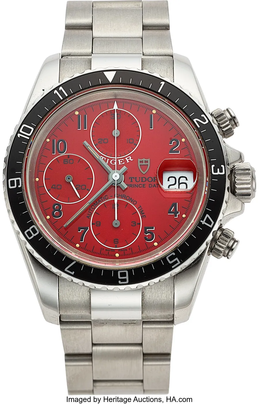 Tudor Tiger Prince Date 79270 40mm Stainless steel Red