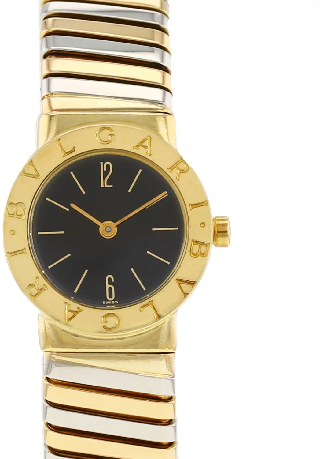 Bulgari Tubogas A 5006 23mm Yellow gold Black