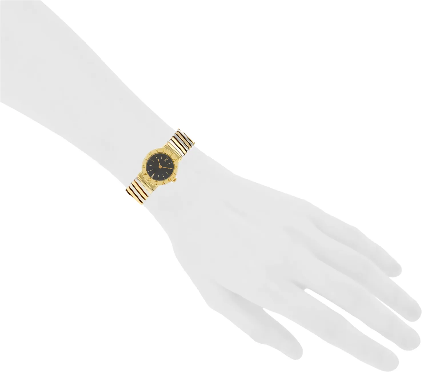 Bulgari Tubogas A 5006 23mm Yellow gold Black 1