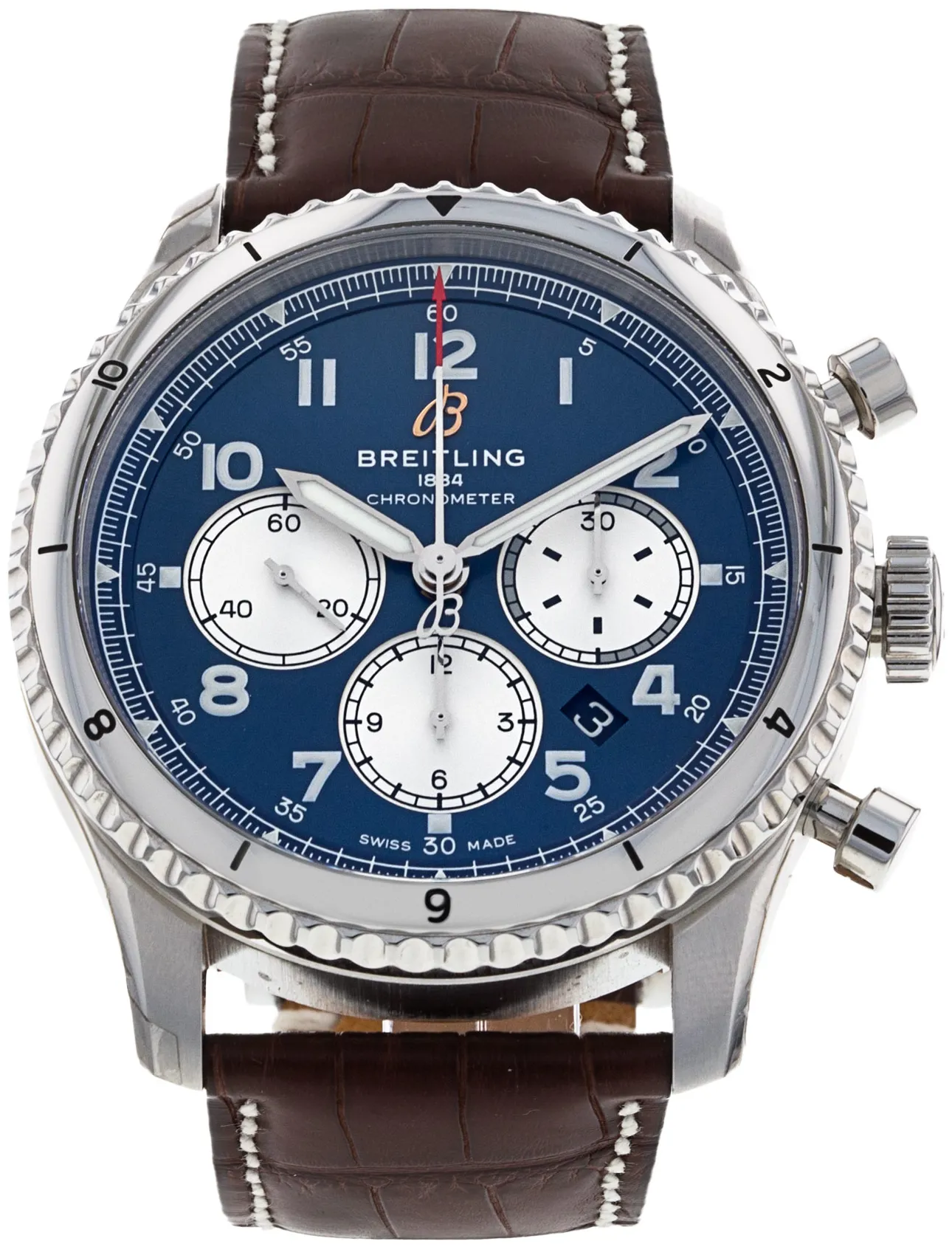 Breitling Aviator 8 AB0119 43mm Stainless steel Blue Arabic