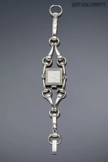 Gucci Signoria 17mm Stainless steel and Diamond White