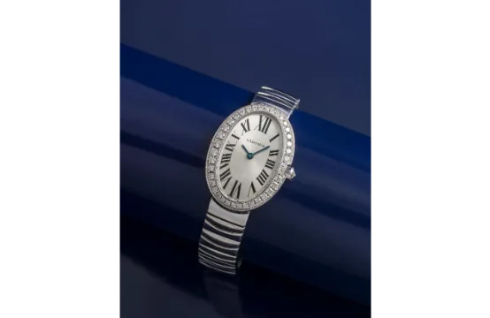 Cartier Baignoire 3065 24mm White gold Silver