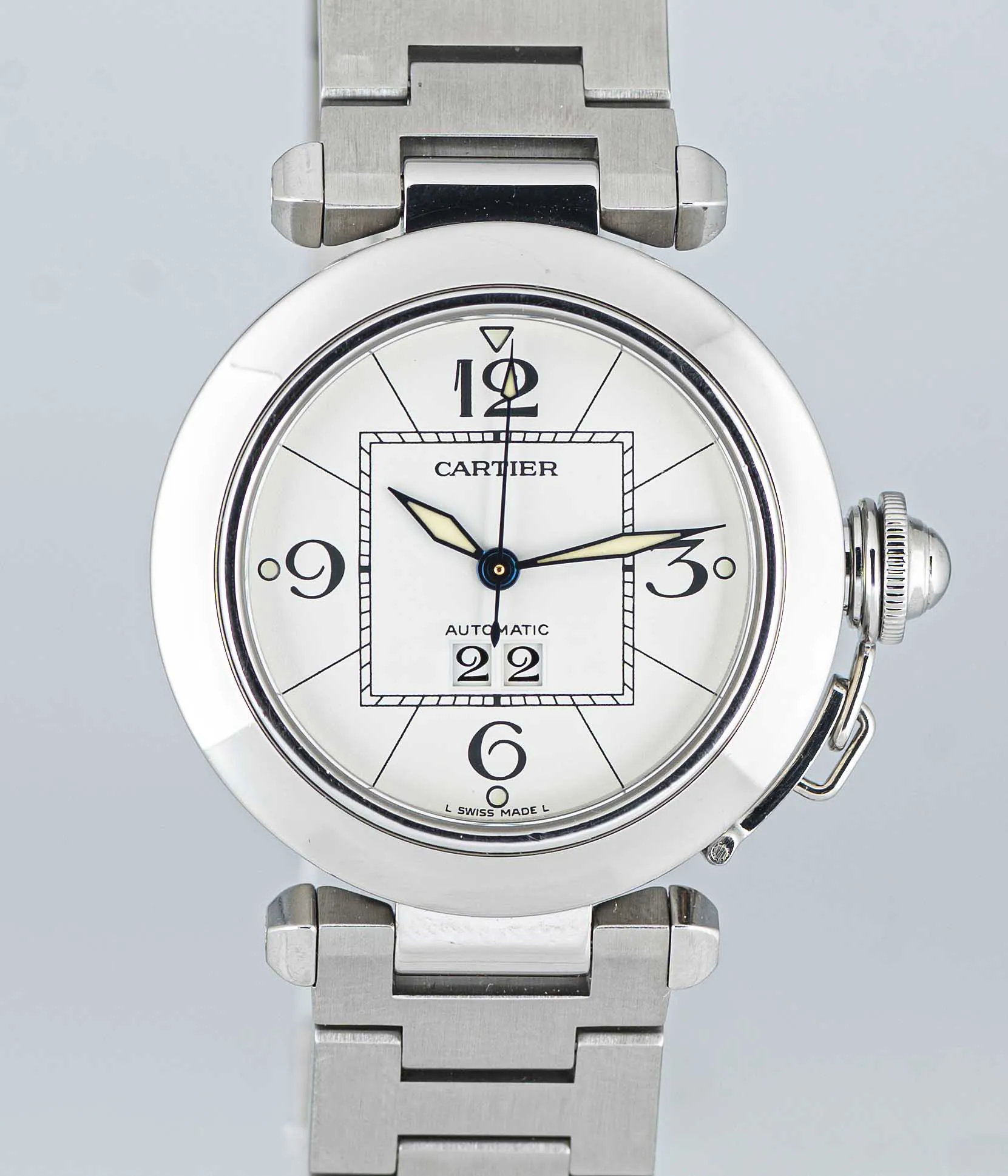 Cartier Pasha 2475 35.5mm Stainless steel Silver