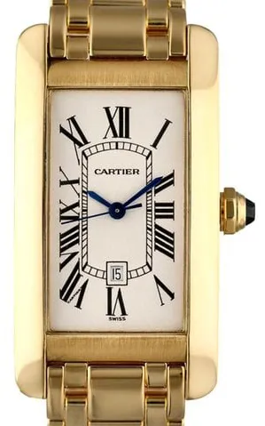 Cartier Tank Américaine 1725 22mm Yellow gold White