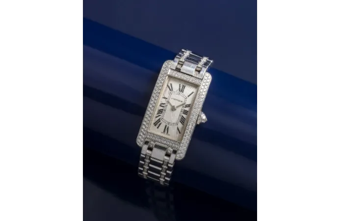 Cartier Tank 2489 19mm White gold Silver