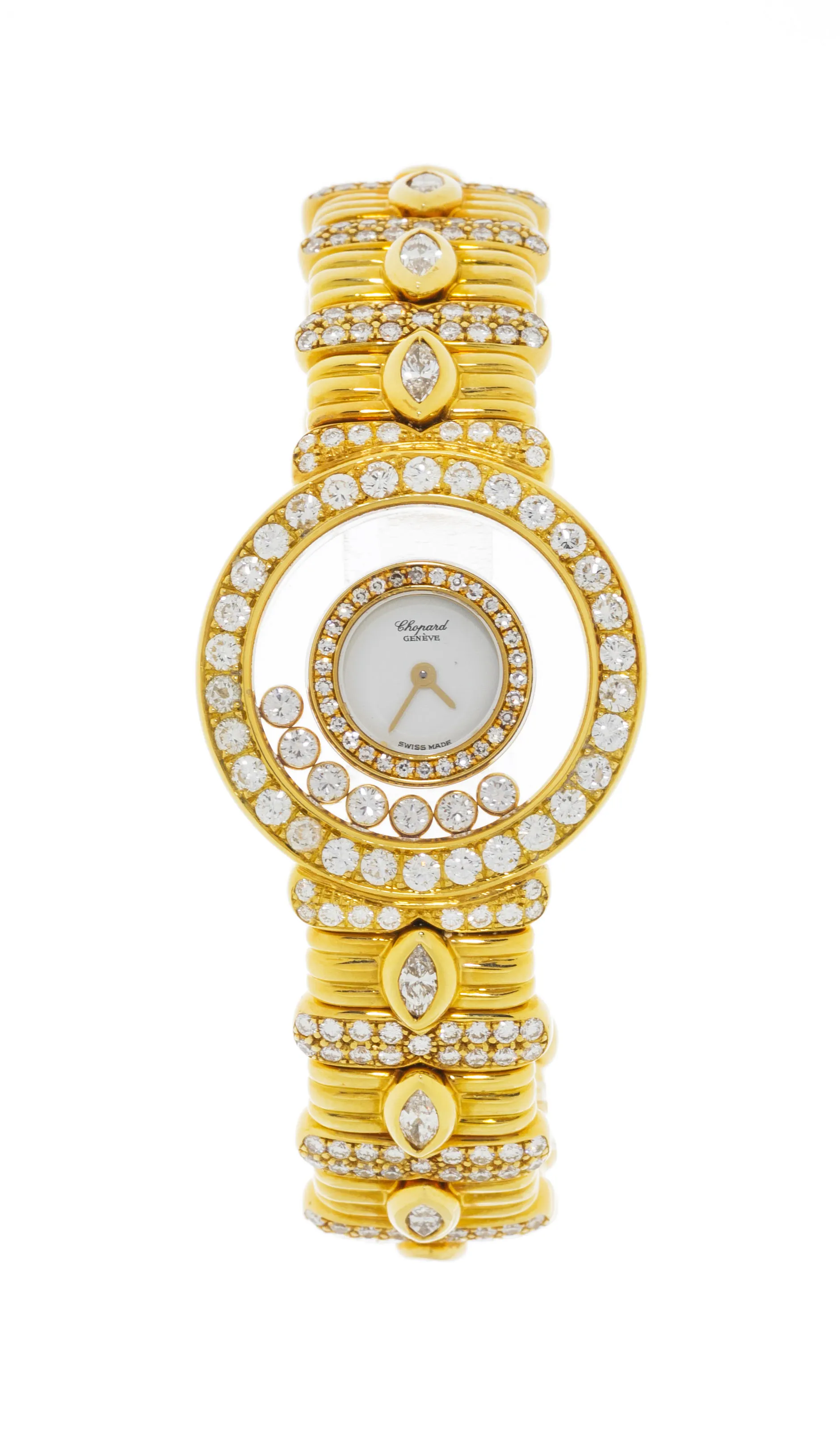 Chopard Happy Diamonds 4117 27mm Yellow gold White