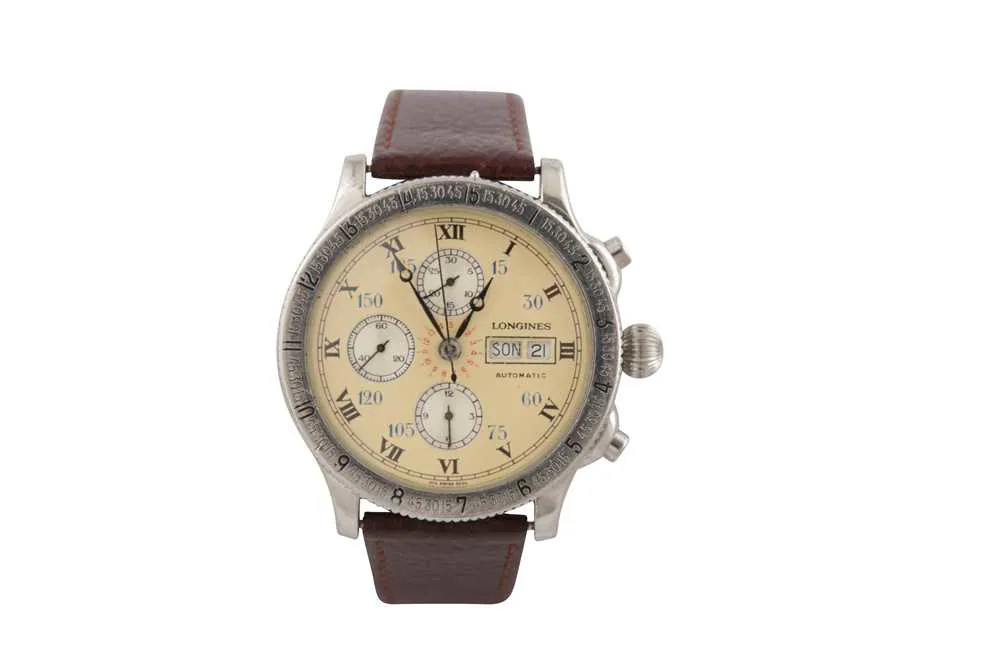 Longines Lindbergh Hour Angle 674-5232 41mm Stainless steel Cream