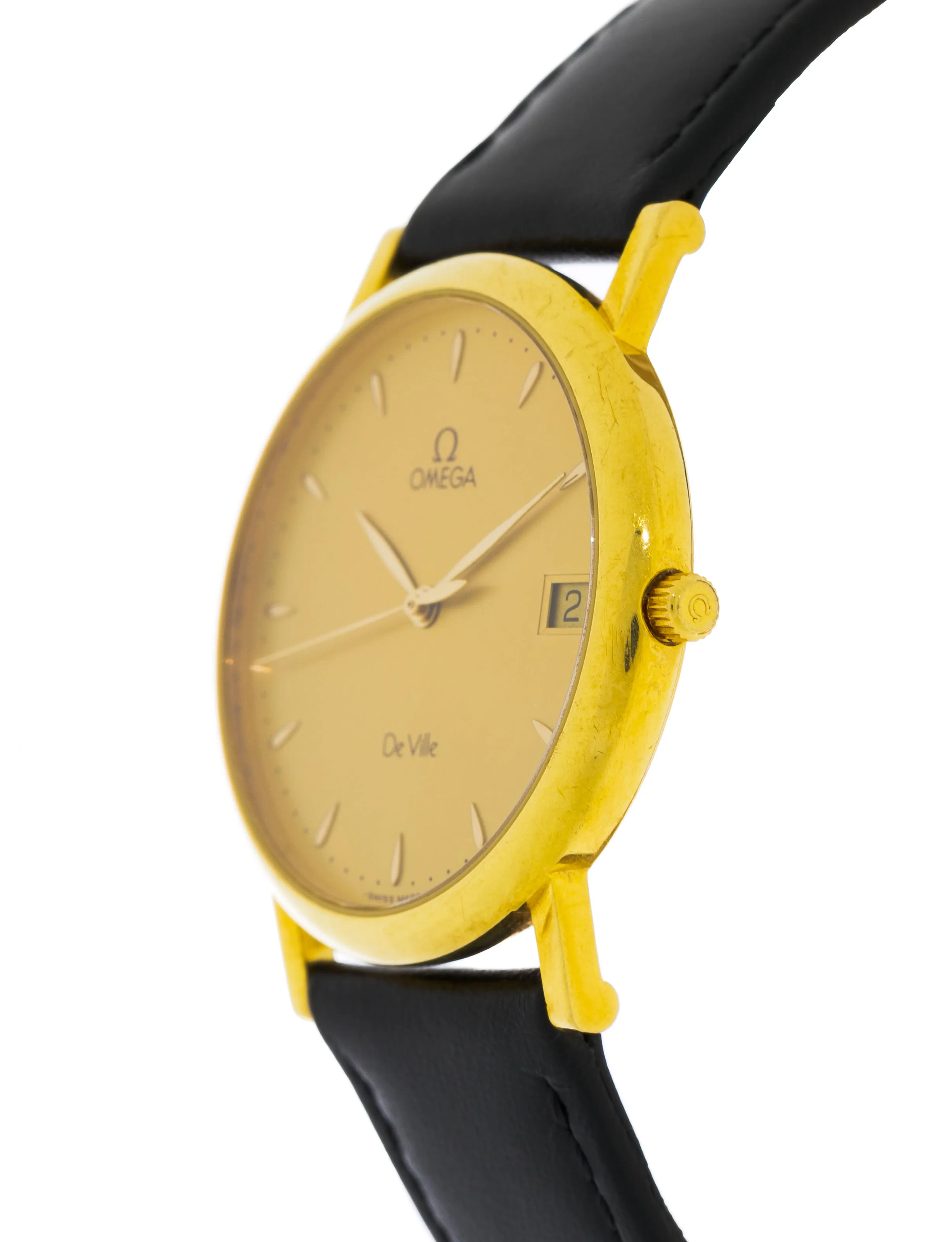 Omega De Ville 196.2432 32mm Yellow gold Champagne 2