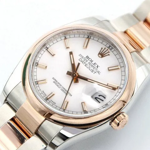 Rolex Datejust 36 116201 36mm Yellow gold and Stainless steel White