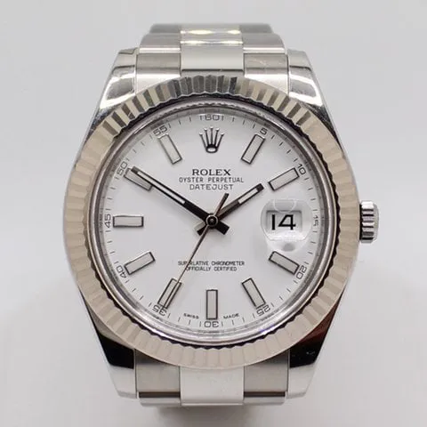 Rolex Datejust II 116334 41mm Stainless steel White