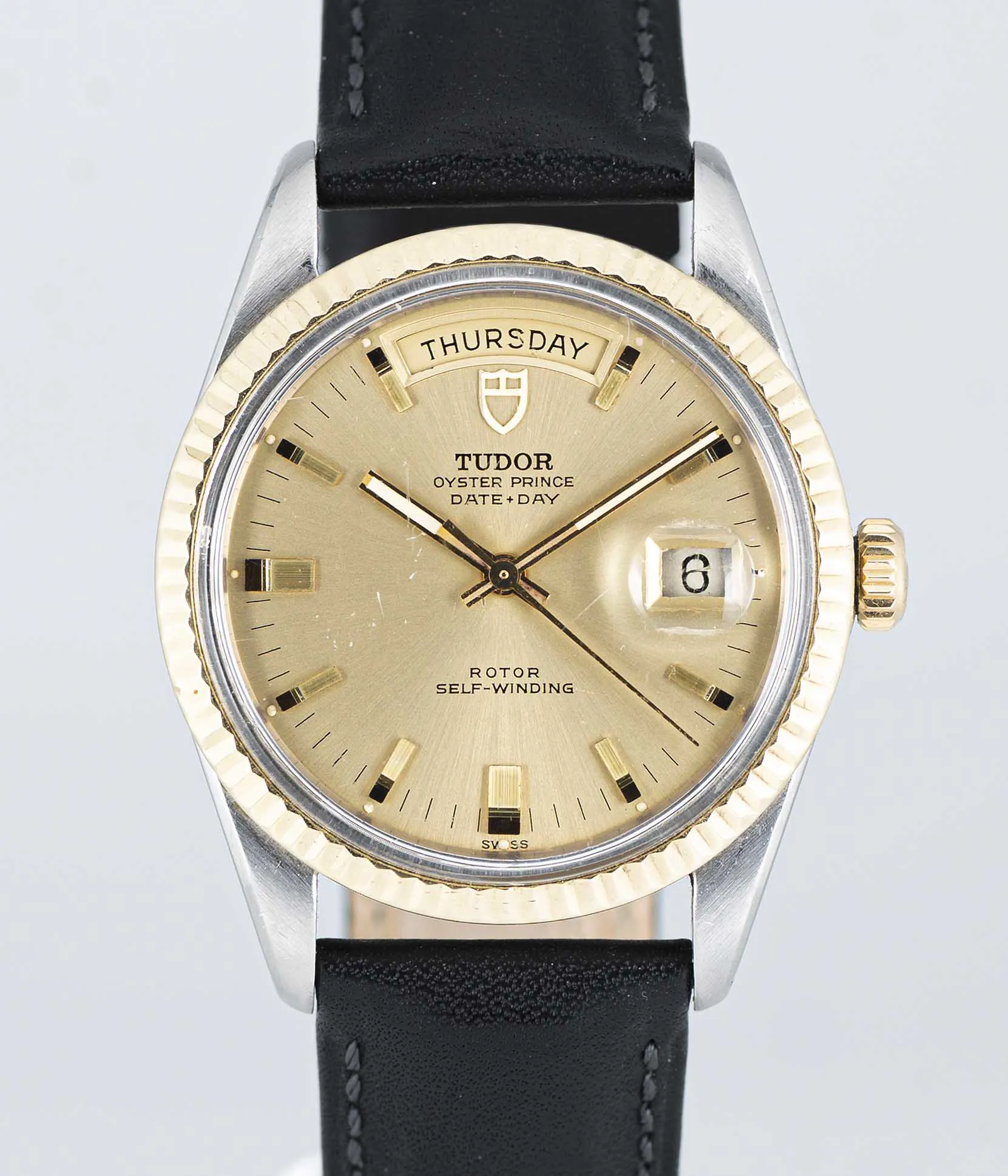 Tudor Prince Date-Day 7019/3 37.5mm Yellow gold Champagne