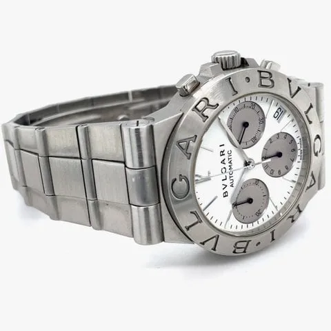 Bulgari Diagono CH 35 S 35mm Stainless steel White