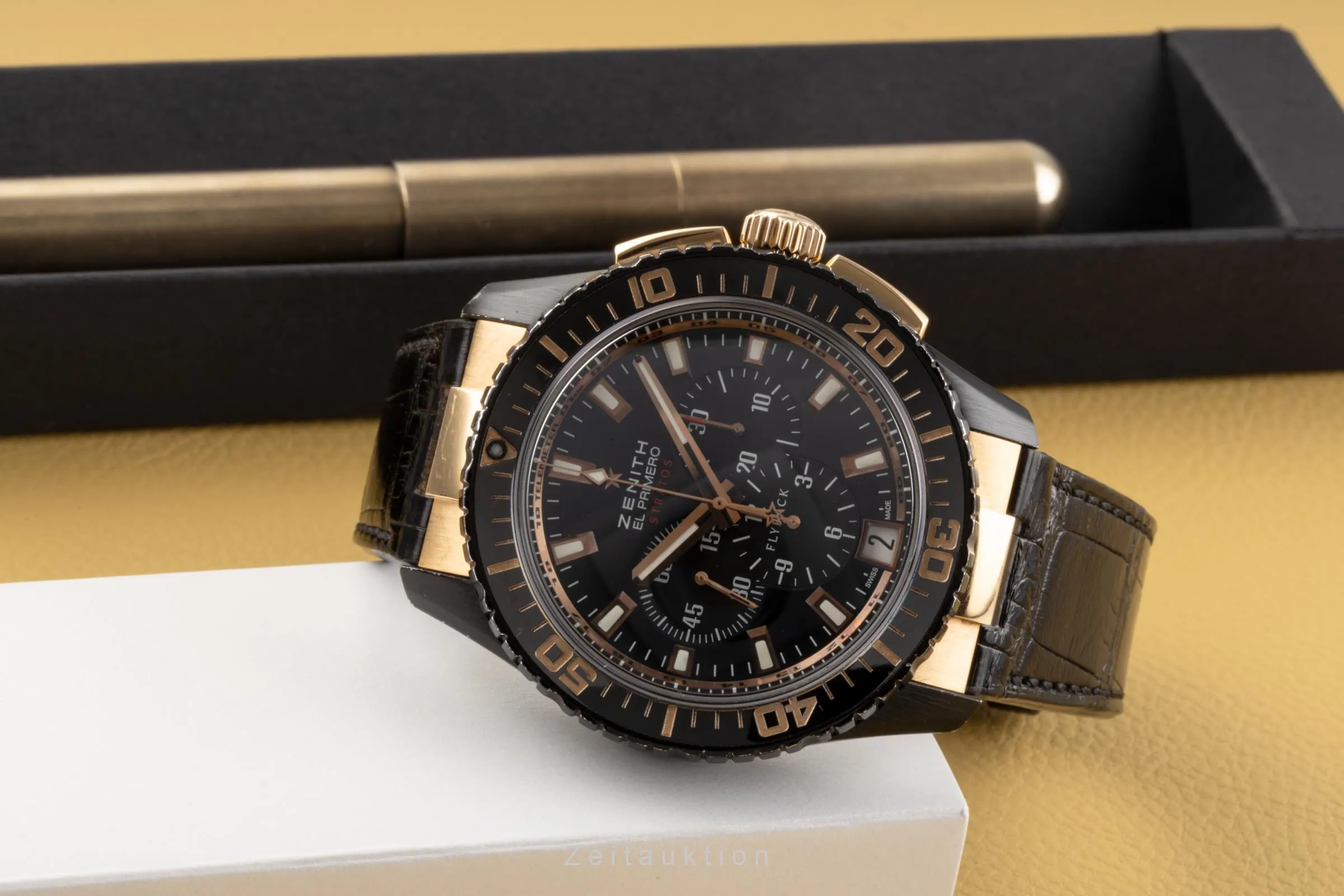 Zenith El Primero Stratos Flyback 85.2060.405/23.C714 45.5mm Yellow gold and Stainless steel Black 1