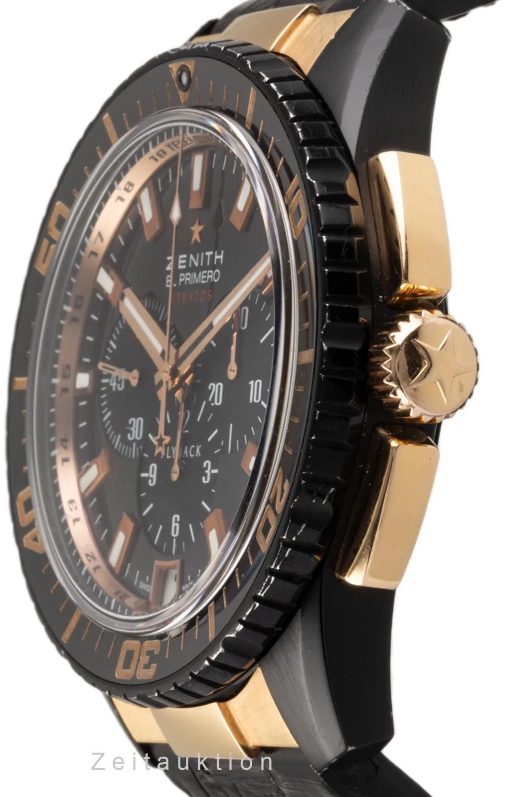 Zenith El Primero Stratos Flyback 85.2060.405/23.C714 45.5mm Yellow gold and Stainless steel Black 5