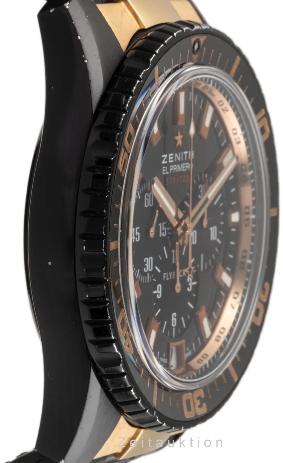 Zenith El Primero Stratos Flyback 85.2060.405/23.C714 45.5mm Yellow gold and Stainless steel Black 6