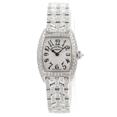 Franck Muller Cintree Curvex 2500 27mm White gold and Diamond Silver