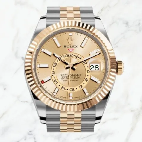 Rolex Sky-Dweller 336933 42mm Yellow gold and Stainless steel Champagne