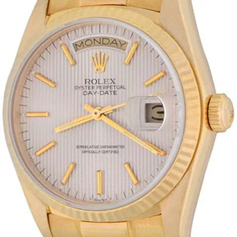 Rolex Day-Date 36 18038 36mm Yellow gold Silver