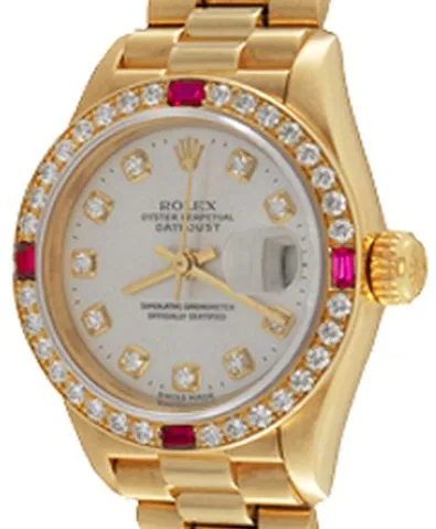 Rolex Lady-Datejust 69178 26mm Yellow gold Silver