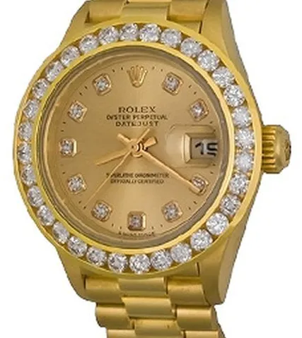 Rolex Lady-Datejust 69178 26mm Yellow gold Champagne