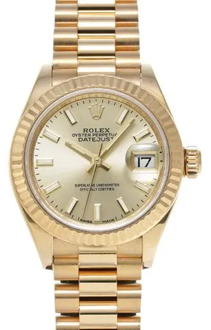 Rolex Lady-Datejust 279178 28mm Yellow gold Champagne