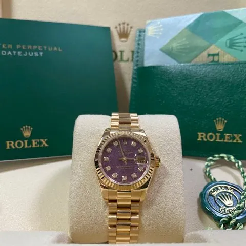 Rolex Lady-Datejust 179178 26mm Yellow gold Red